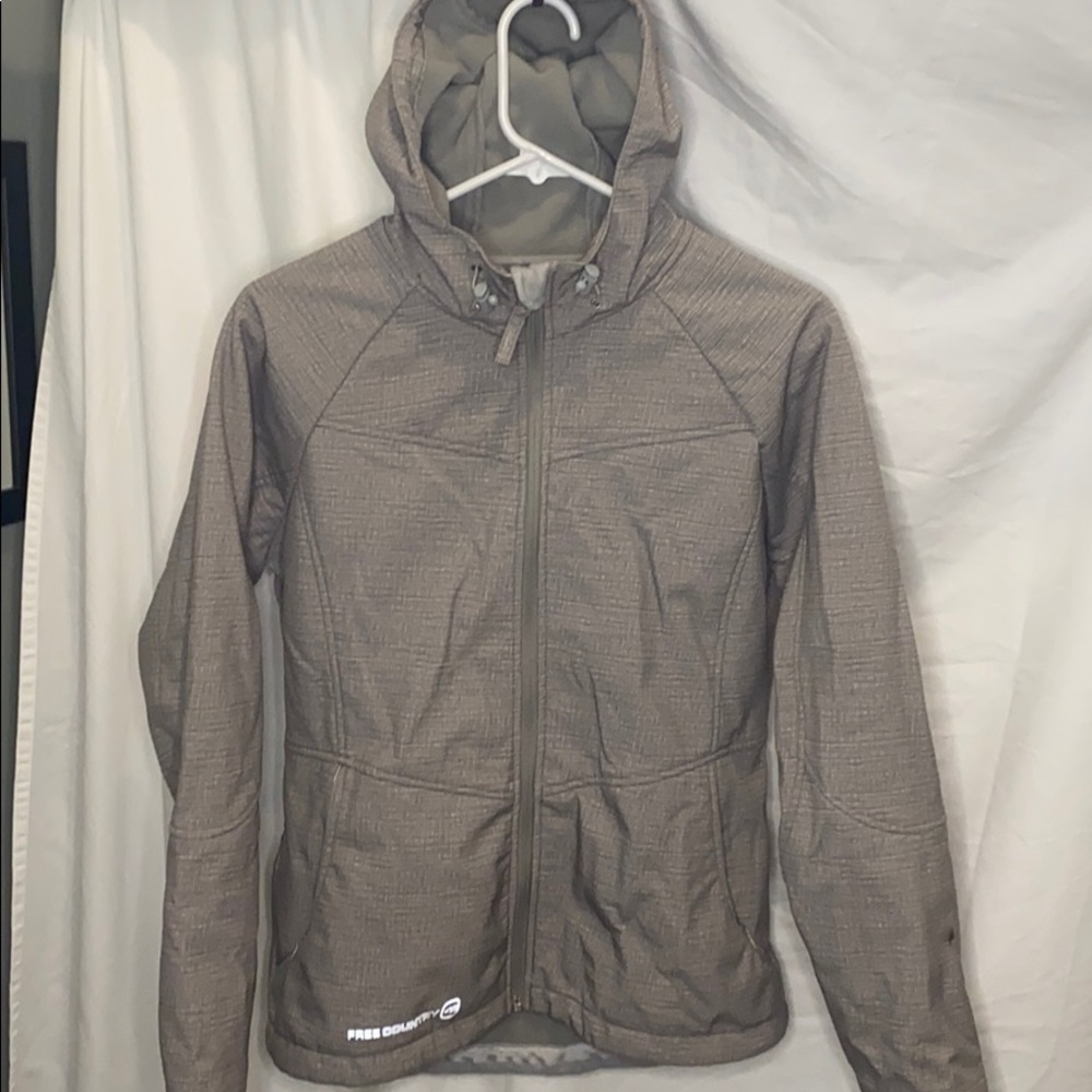 Free country gray fleece lined women’s ski jacket